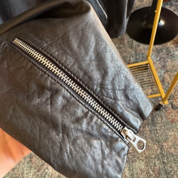 NWT Madewell Washed Moto Jacket - genuine leather size 1X - Picture 6 of 7